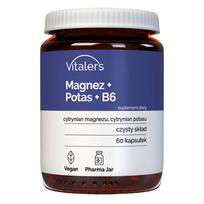 Vitaler's Magnis 100 mg + Kalis 150 mg + Vitaminas B6 10 mg - 60 kapsulių