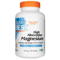 Doctor's Best Aukštos absorbcijos magnis 100 mg - 240 tablečių