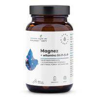 Aura Herbals Magnis + vitaminas B6 (P-5-P) - 60 kapsuliu