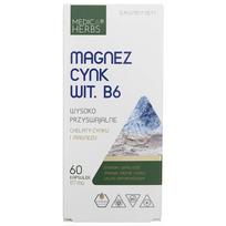 magne b6 - Medica Herbs Magnis Cinkas Vitaminas B6 - 60 kapsulių - 1 nuotrauka