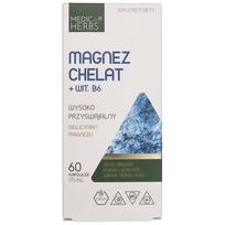 Medica Herbs Chelatuotas magnis + vitaminas B6 - 60 kapsulių