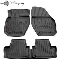 volvo kilimeliai guminiai - Stingray Guminiai 3D kilimėliai VOLVO XC60 2008-2016m., 5 vnt. / juoda / 5037025 / paaukštintais kraštais - 1 nuotrauka