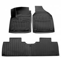 Stingray Guminiai 3D kilimėliai SEAT Alhambra I 7M 1996-2010m., 3 pc. / juoda / 5024373 / paaukštintais kraštais