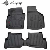 Stingray Guminiai 3D kilimėliai SEAT Altea XL 2005-2015m., 5 vnt. / juoda / 5048015 / paaukštintais kraštais