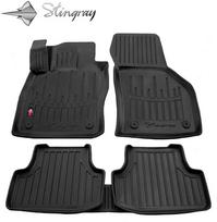Stingray Guminiai 3D kilimėliai SEAT Leon III 5F 2012–2019, 5 vnt. / juoda / 5024065 / paaukštintais kraštais