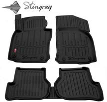 Stingray Guminiai 3D kilimėliai SEAT Toledo III 5P 2004-2009m., 5 vnt. / juoda / 5020045 / paaukštintais kraštais