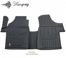 Stingray Guminiai 3D kilimėliai VOLKSWAGEN ID. Buzz nuo 2022m. 3 pc. (5 vietų) / juoda / 5024323 / paaukštintais kraštais