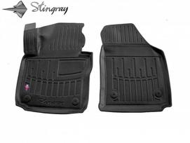 Stingray Guminiai 3D kilimėliai VOLKSWAGEN Caddy III 2K 2003-2020m., 2 vnt. / juoda / 5024122 / paaukštintais kraštais
