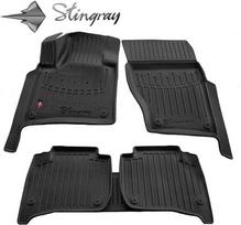 Stingray Guminiai 3D kilimėliai VOLKSWAGEN Touareg II 7P 2010-2018m., 5 vnt. / juoda / 5024195 / paaukštintais kraštais