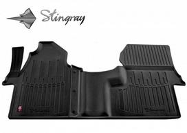 Stingray Guminiai 3D kilimėliai VOLKSWAGEN Crafter 2006-2016m. (1+2), 2 vnt. / juoda / 5012042 / paaukštintais kraštais