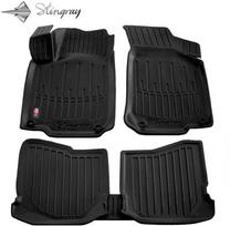 Stingray Guminiai 3D kilimėliai VOLKSWAGEN Golf IV 1997-2003m., 5 vnt. / juoda / 5020015 / paaukštintais kraštais