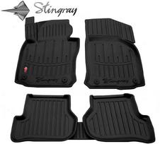 Stingray Guminiai 3D kilimėliai VOLKSWAGEN Golf VI 2009-2012m., 5 vnt. / juoda / 5020045 / paaukštintais kraštais