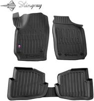 Stingray Guminiai 3D kilimėliai VOLKSWAGEN Polo IV 2001-2009m., 5 vnt. / juoda / 5020065 / paaukštintais kraštais
