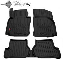 Stingray Guminiai 3D kilimėliai VOLKSWAGEN Golf V 2003-2008m., 5 vnt. / juoda / 5020045 / paaukštintais kraštais