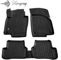 Stingray Guminiai 3D kilimėliai VOLKSWAGEN Passat B7 2010-2014m., 5 vnt. / juoda / 5024025 / paaukštintais kraštais
