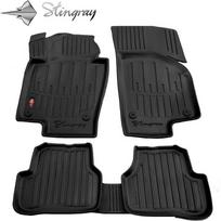 Stingray Guminiai 3D kilimėliai VOLKSWAGEN Passat CC 2008-2017m., 5 vnt. / juoda / 5024045 / paaukštintais kraštais