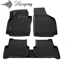 Stingray Guminiai 3D kilimėliai VOLKSWAGEN Golf Plus 2004-2014m., 5 pc. / juoda / 5024185 / paaukštintais kraštais