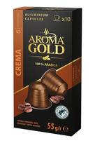Kavos kapsulės AROMA GOLD Crema, 10 vnt, 55g