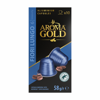 Kavos kapsulės AROMA GOLD Fiori Lungo,10 vnt. 58g