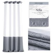 dienines uzuolaidos 250 - Dieninės užuolaidos AmeliaHome Nelia 38753, baltos/pilkos, 140 cm x 250 cm - 1 nuotrauka