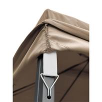 pavesine su stogu - Pavėsinė su šoninėmis sienomis ir stogu, taupe spalvos, 3x4m - 3 nuotrauka