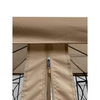 pavesine su stogu - Pavėsinė su šoninėmis sienomis ir stogu, taupe spalvos, 3x4m - 7 nuotrauka
