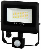 Lauko šviestuvas su judesio davikliu LED 30W neutraliai balta 230Vac, 3000lm, IP65, juodas, PHOTON, LED LINE