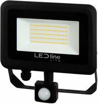 Lauko šviestuvas su judesio davikliu LED 50W neutraliai balta 230Vac, 5000lm, IP65, juodas, PHOTON, LED LINE