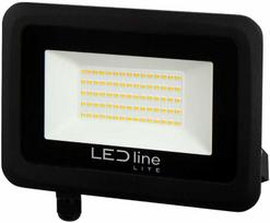 Lauko šviestuvas LED 50W neutraliai balta 230Vac, 5000lm, IP65, juodas, PHOTON, LED LINE