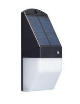 Led Pol Sieninis lauko šviestuvas su saulės baterija ir judesio davikliu, 2W, 330lm, 1500mA