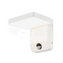 V-tac 17W LED sieninis lauko šviestuvas, baltas, 4000K, IP65, su judesio davikliu