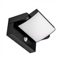 V-tac 17W LED sieninis lauko šviestuvas, juodas, 3000K, IP65, su judesio davikliu