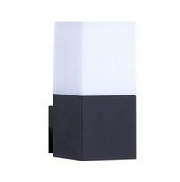 Led Pol Sieninis lauko šviestuvas CUBE, E27 lempai, IP44, pilkas, ORO