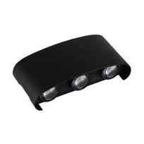 6W LED sieninis lauko šviestuvas, juodas, 3000K, IP65