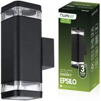 Lauko sodo šviestuvas fasado sieninis šviestuvas 2x GU10 12W LED IP54 Upstairs Downstairs EPSILO LUMILED
