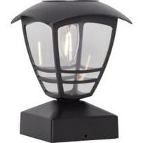 LED lauko šviestuvas ant saulės baterijų juodas 0,3W 14x19cm