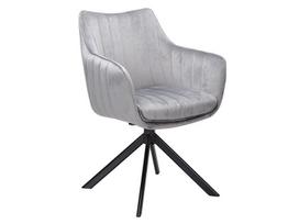 Valgomojo kėdė Azalia Velvet, matinė, pilka, 44 cm x 61 cm x 86 cm