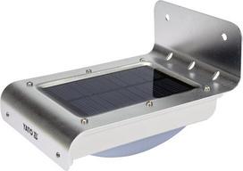 Sieninis lauko šviestuvas su saulės baterija ir judesio davikliu 16 SMD LED Yato (YT-81855)