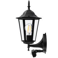 lauko zibintas - Lauko E27 žibintas Sodo sieninis šviestuvas su judesio jutikliu Juodas BELLIS LUMILED - 1 nuotrauka