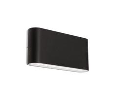 LED2 - LED Lauko sieninis šviestuvas FLAT 2xLED/5W/230V IP65 juodas