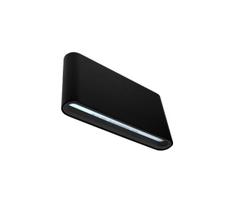 LED sieninis lauko šviestuvas FLOW 2xLED/6W/230V IP54 3000K juoda