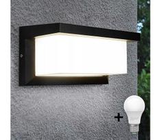 LED sieninis lauko šviestuvas NEELY 1xE27/10W/230V 4000K IP54 juoda