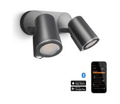 STEINEL 058654- LED Lauko šviestuvas su jutikliu SPOT DUO 2xGU10/7,5W/230V IP44