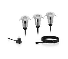 Philips - KOMPLEKTAS 3x LED Įleidžiamas lauko šviestuvas SPORE LED/1W/24/230V IP67