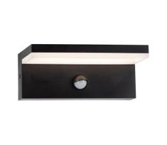 LED Lauko sieninis šviestuvas su jutikliu TESA LED/10W/230V IP54 juoda