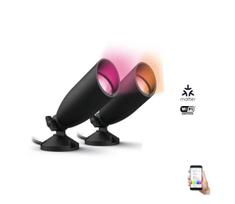 led sviestuvai 12v - WiZ -RINKINYS 2x LED RGBW Reguliuojamas lauko šviestuvas SPOT LED/10W/230V IP65 Wi-Fi - 1 nuotrauka