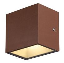 Sieninis lauko šviestuvas SLV Sitra Cube, 10W, LED, IP44, rudas, 11.5 cm x 11 cm