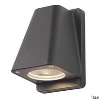 Sieninis lauko šviestuvas SLV Wallyx, 50W, GU10, IP44, juodas, 10 cm x 15.3 cm