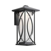 Sieninis lauko šviestuvas Quintiesse Ashbern, 60W, E27, IP44, juodas, 16.5 cm x 32.3 cm