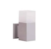 Sieninis lauko šviestuvas Su-Ma Cube Max, 20W, E27, IP44, sidabro, 10 cm x 22 cm